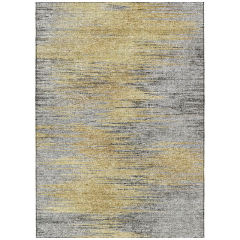 HomeRoots Abstract Transitional Rectangle Outdoor Rug