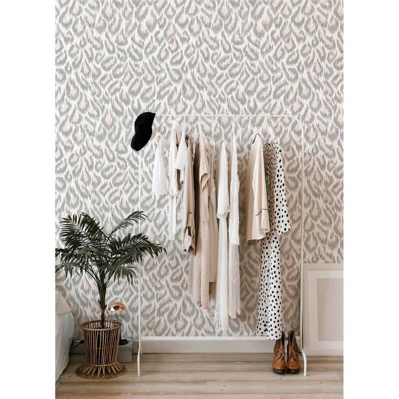 A-Street Prints Electra Blush Leopard Spot String Wallpaper