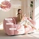 preview thumbnail 17 of 22, Loveseat Floral Shaped Bean Bag Sofa