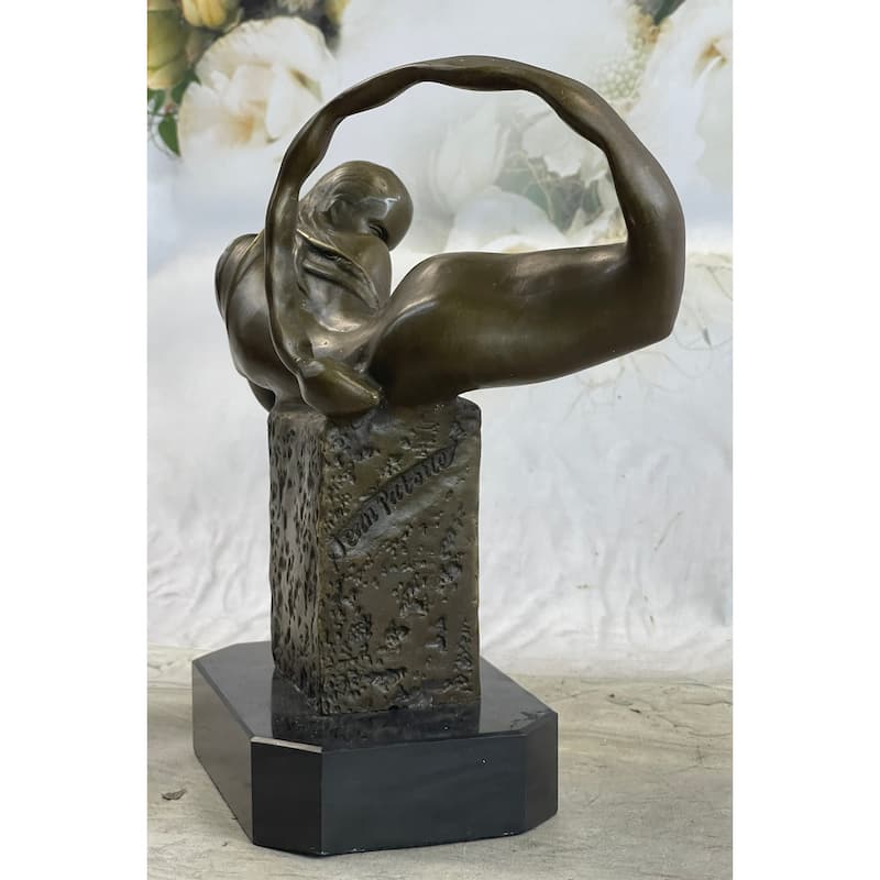 Bronze Mermaid Figure Statue Sculpture Original Art 9 Inches X 7 Inches