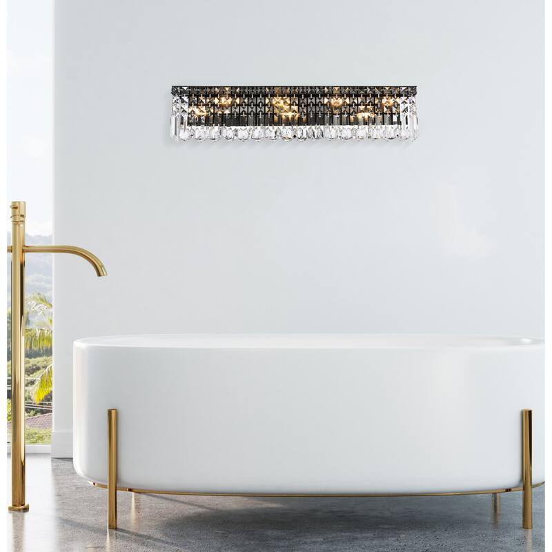 Elegant Lighting V2032W30/RC Maxime 7 Light 6" Tall Wall Sconce with