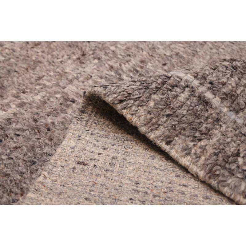 ECARPETGALLERY Hand-knotted Tangier Grey Wool Rug - 8'2 x 10'0