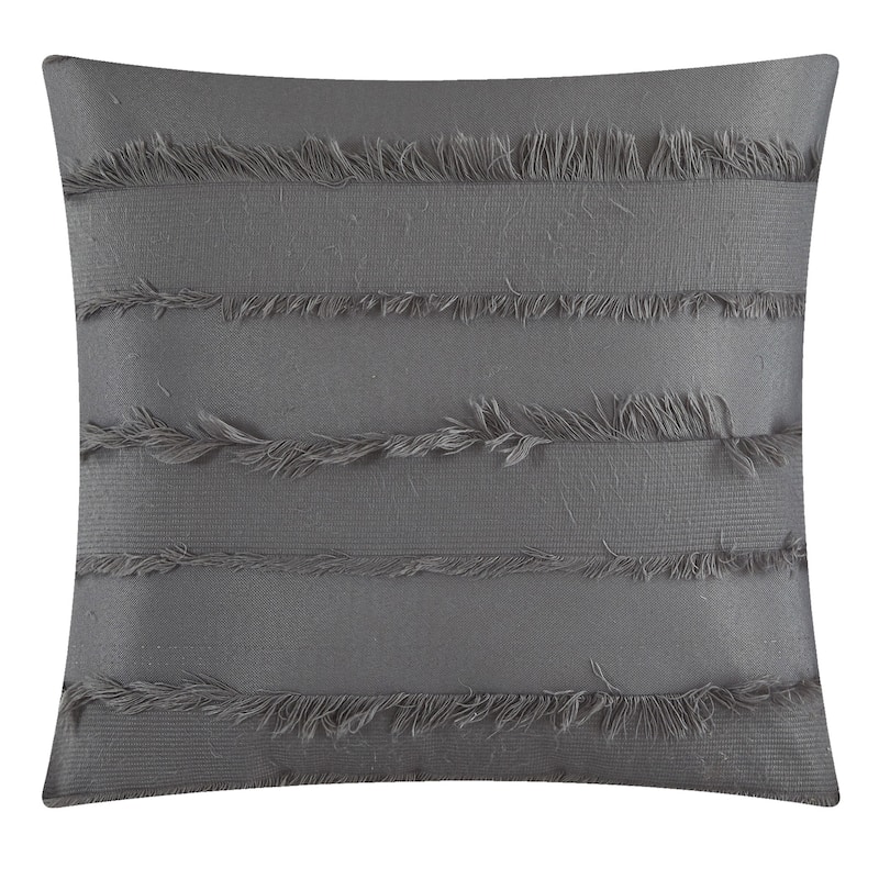 Porch & Den Summerwood Solid Color Fringe Stripe 7-piece Comforter Set