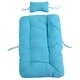 preview thumbnail 1 of 6, Sunnydaze Julia Hanging Egg Chair Replacement Cushions - Cushions Only Blue