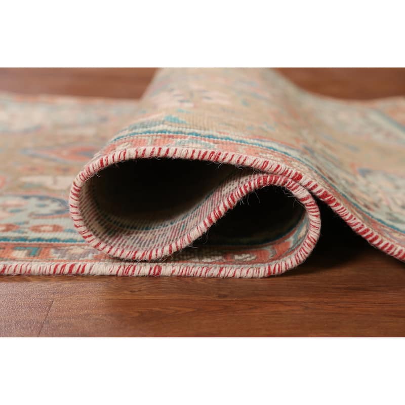 Hand Knotted Oriental 100% Wool Carpet Traditional Medallion Brown Tabriz Area Rug - 4' 9'' X 3' 0''