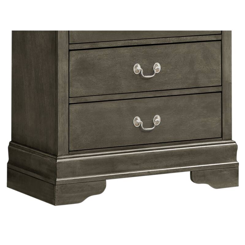Passion Furniture Louis Phillipe Cherry 4 Drawer Chest of Drawers - 31"L x 16"W x 41"H