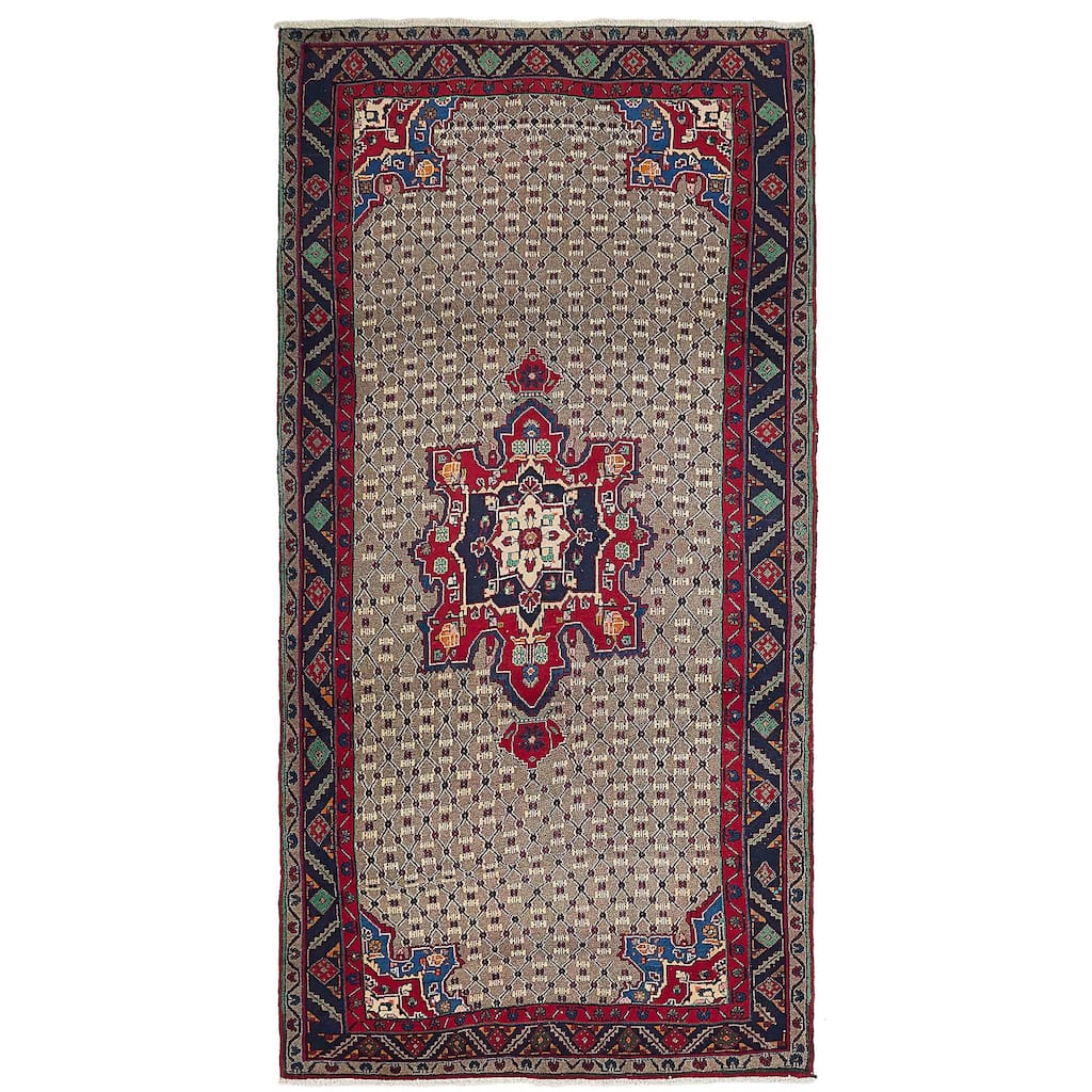 ECARPETGALLERY Hand-knotted Konya Anatolian Taupe Wool Rug - 4'11 x 9'11