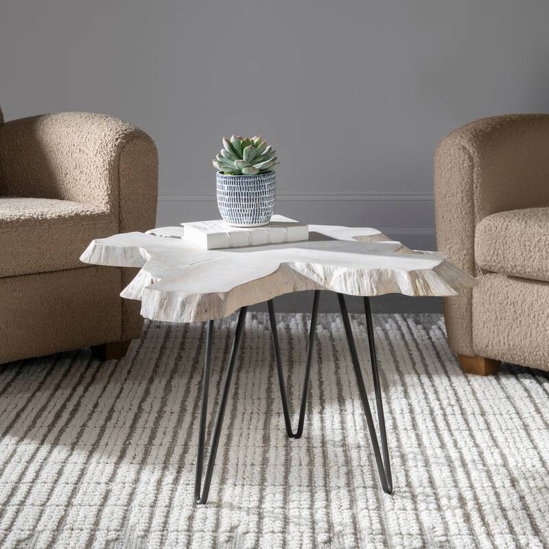 Uttermost Trillium Bleached Teak Coffee Table - 38"W x 17"H x 28"D