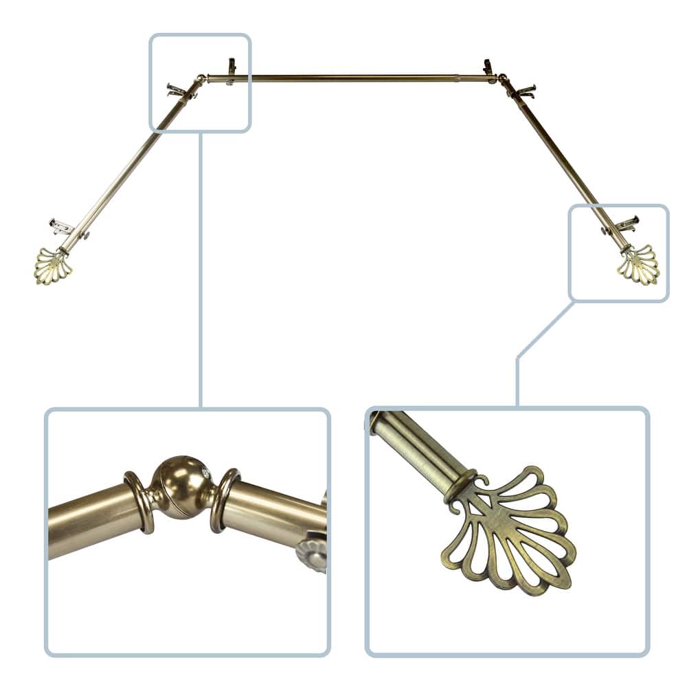 InStyleDesign Peacock 13/16" Bay curtain rod 20"-36", 38"-72"