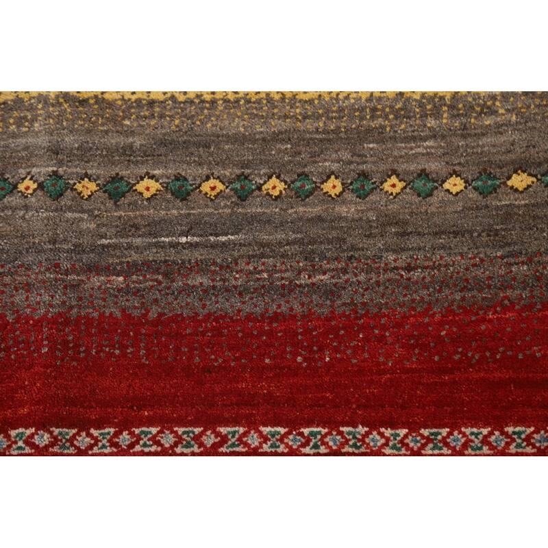 Gabbeh Kashkoli Oriental Area Rug Hand-knotted Wool Carpet - 6'5" x 8'3"