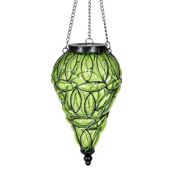 Exhart solar outlet hanging lantern
