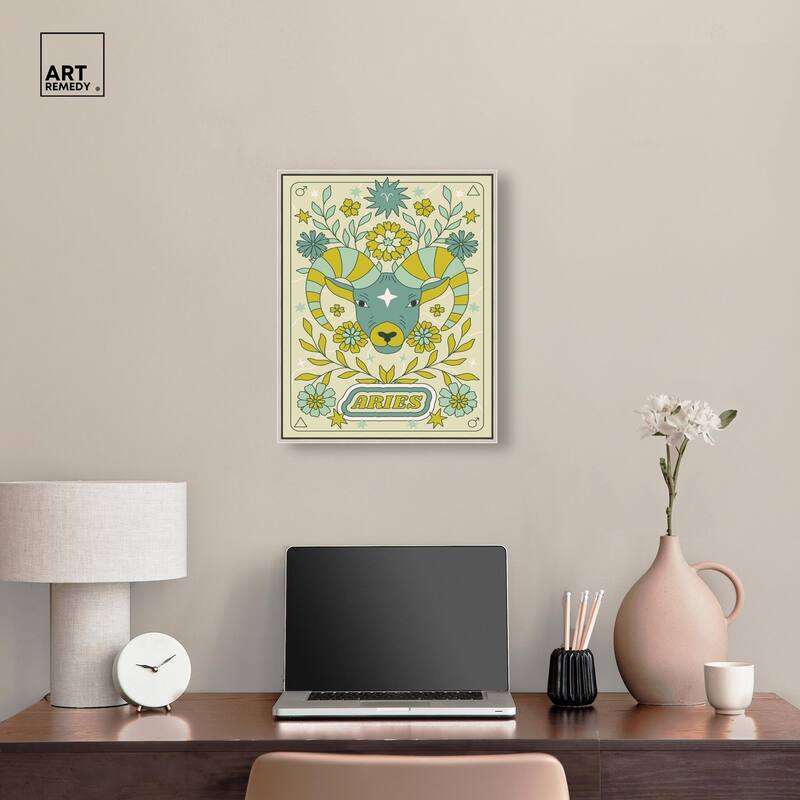 Aries Stars Card Canvas by Art Remedy