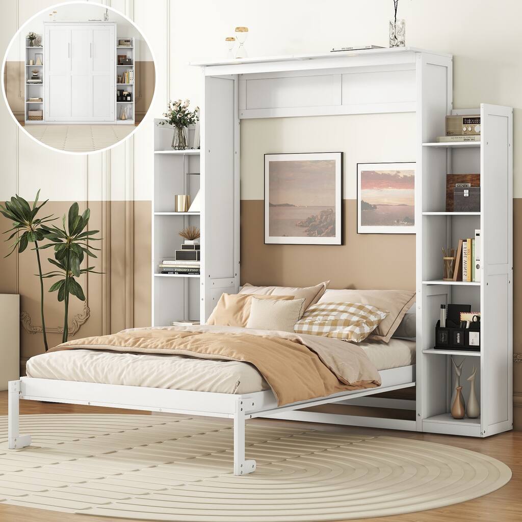 Innovative Full-Size Murphy Bed with Dual-Function and Hidden LED Lighting