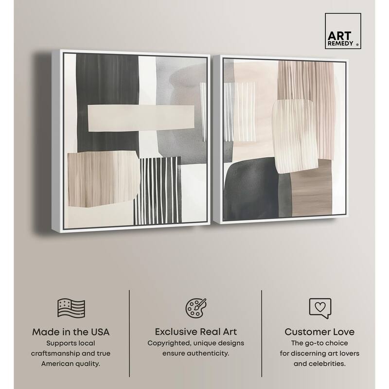 Floating Shapes II Canvas Set of 2 by Art Remedy