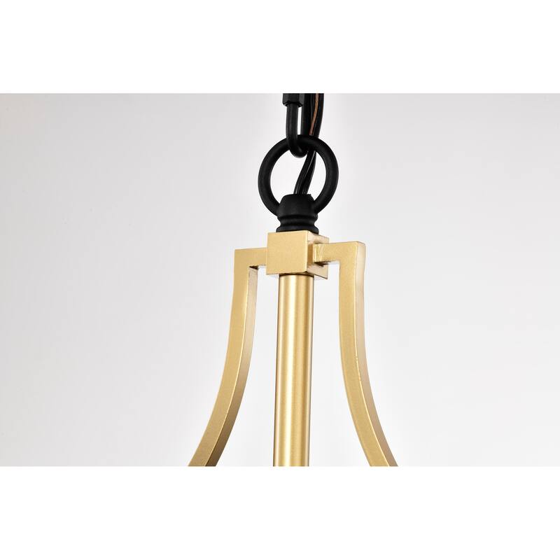 Holden Hanging Pendant Gold and Black Finish Clear Glass