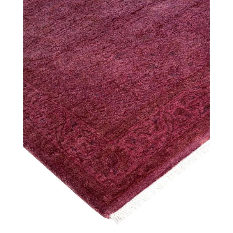Fine Vibrance, One-of-a-Kind Hand-Knotted Runner Rug - Pink, 2' 7" x 10' 1" - 2' 7" x 10' 1"