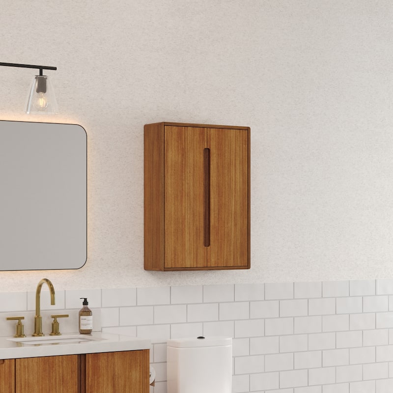Sequoia 24 In. W x 33 In. H x 8 In. D Bath Storage Wall Cabinet in Mangowood