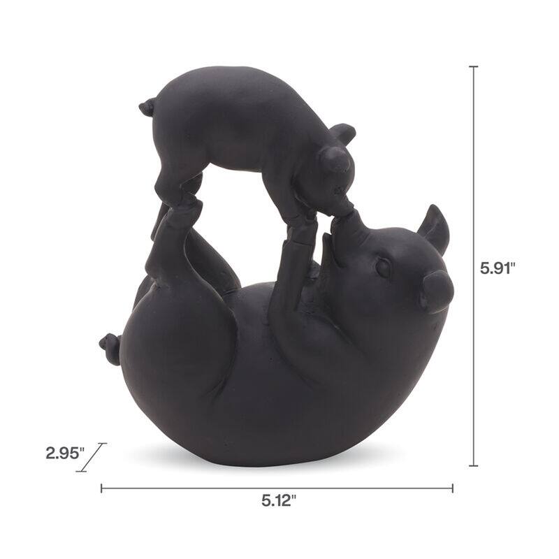 Elements Mother Pig and Baby Pig Figurine, 5X6 Inch
