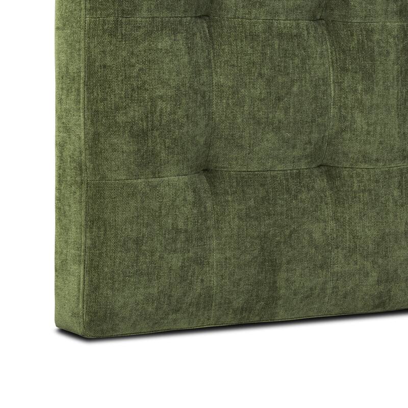 Poly & Bark Napa Fabric Headboard in Distressed Green Velvet
