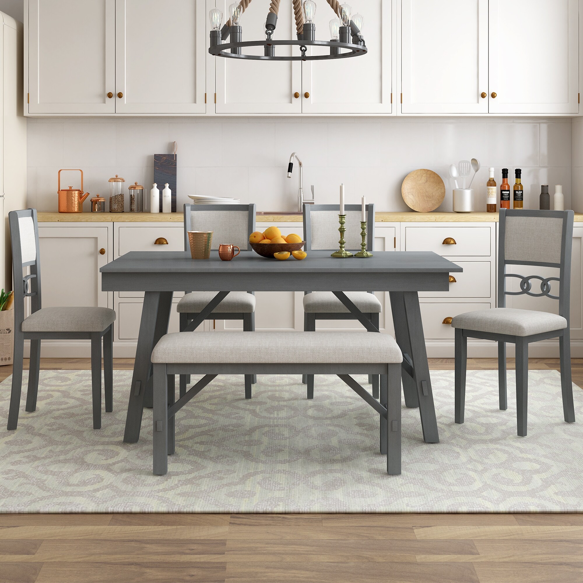 Farmhouse kitchen chairs sales set of 6