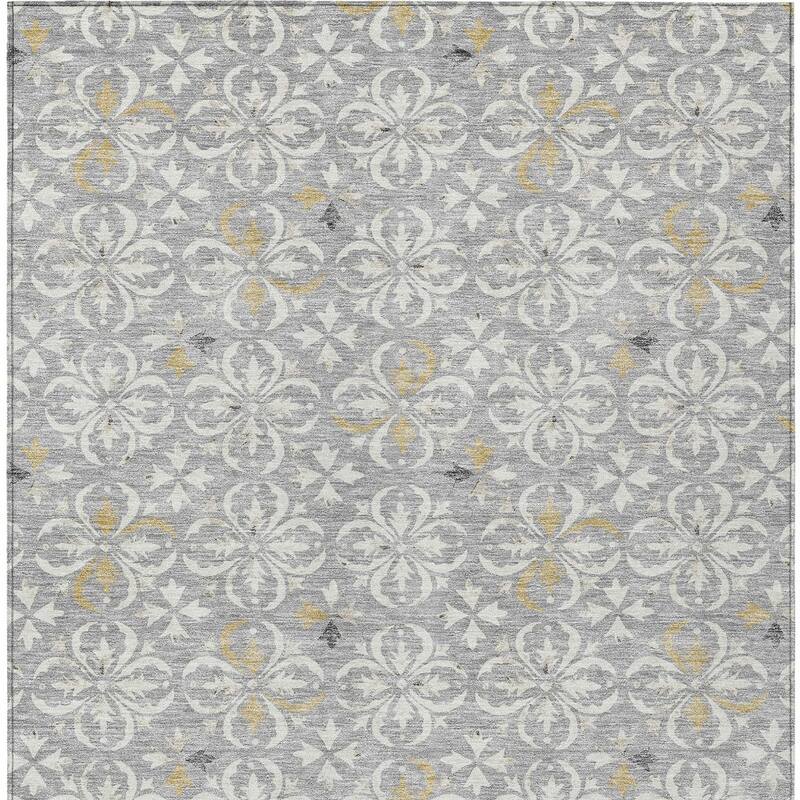 HomeRoots Floral Transitional Rectangle Outdoor Rug
