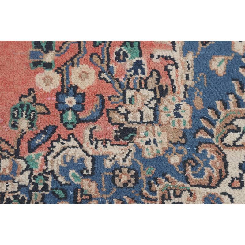 Vintage Hamedan Persian Vintage Area Rug Handmade Wool Carpet - 8'10"x 11'3"