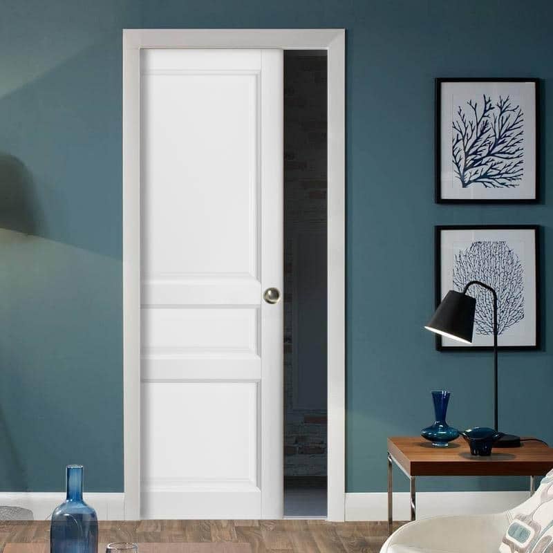 3 Panel Pocket Door Frames / Lucia 31 White
