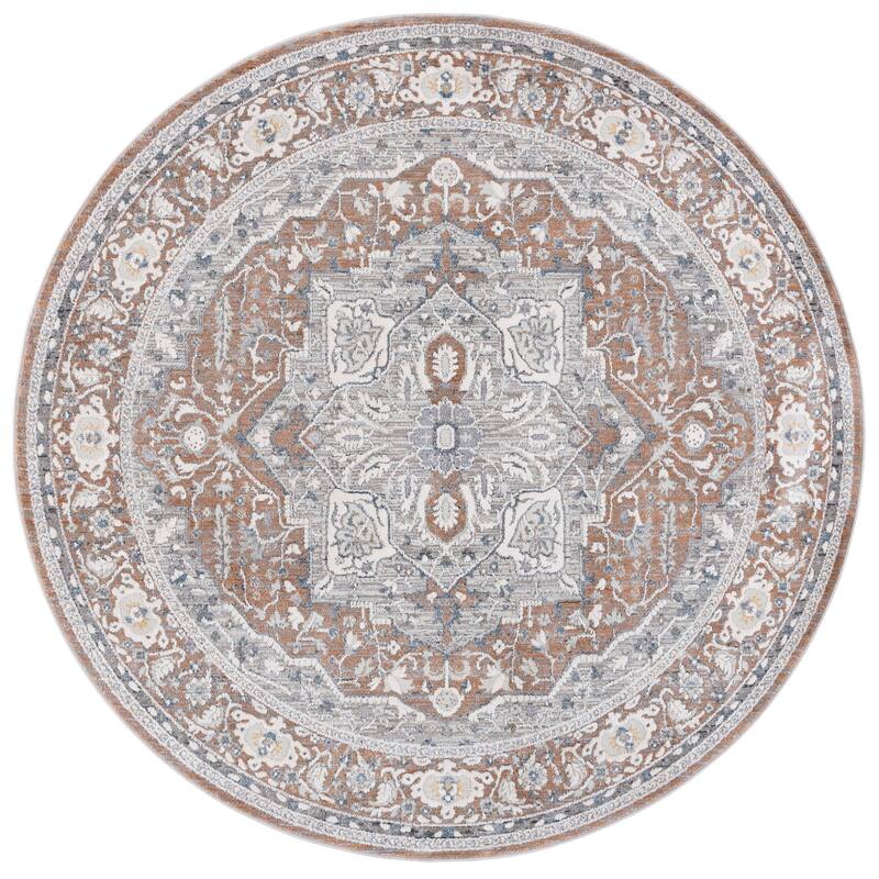SAFAVIEH Lauren Ralph Lauren Sirke Rug - 6'7" Round - Beige/Light Grey