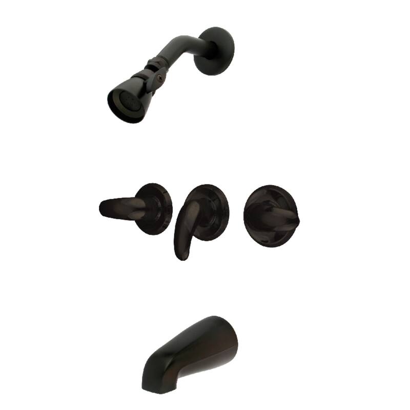 Legacy Three-Handle Tub and Shower Faucet - Oil Rubbed Bronze