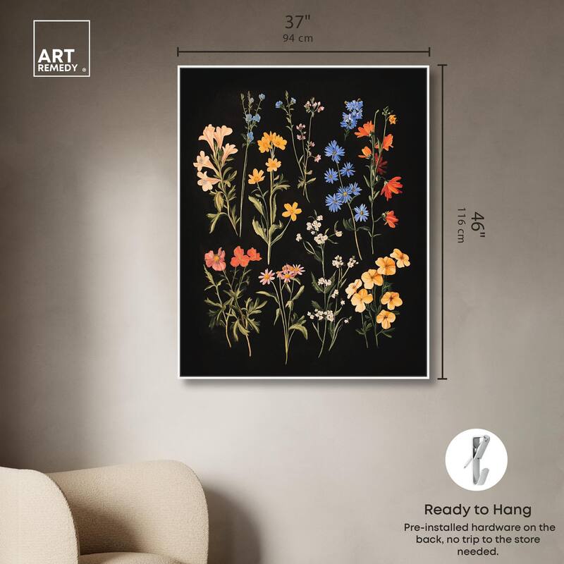 Darkling Daisies II Canvas by Art Remedy
