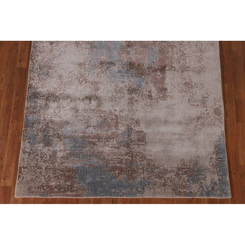 Abstract Modern Area Rug Hand-Knotted Wool Carpet - 5'3" x 6'10"