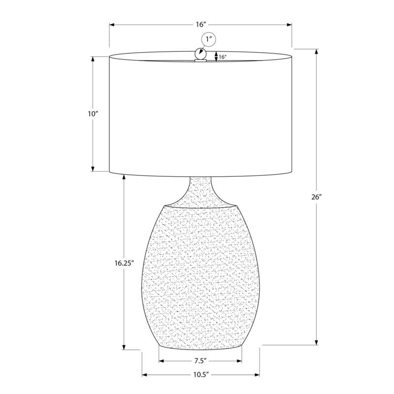 Lighting, 26"h, Table Lamp, Ivory / Cream Shade, Cream Resin, Contemporary