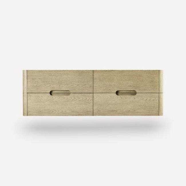 Robern CVHE60D Craft Series 60" Double Wall Mounted Vanity Cabinet - Rustic Oak - Oak Finish