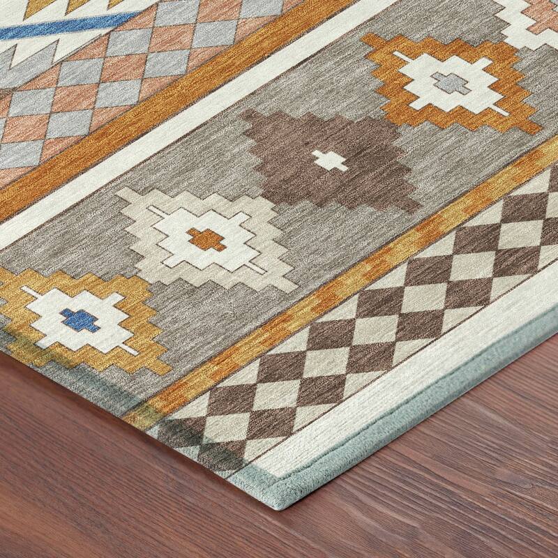 Machine Washable Indoor/ Outdoor Global Clemente Chantille Rug