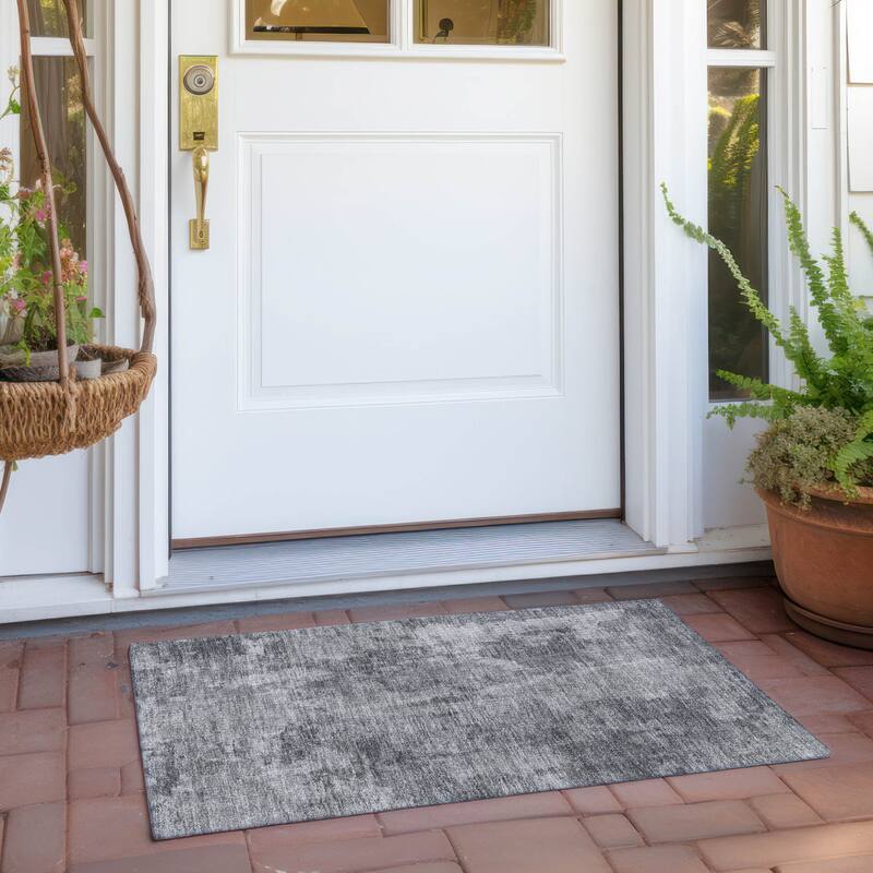 Alrim Modern Art-Inspired Weather Resistant Timeless Fusion Outdoor Rug