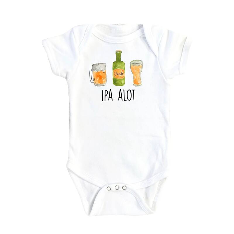 Ipa Alot Beer - Baby Boy Girl Clothes Infant Bodysuit Funny Cute Newborn - Blue - 0-3M