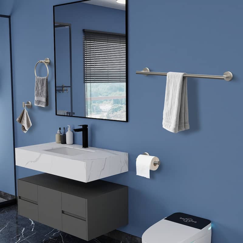 Topcraft Wall Mounted Stainless Steel Bathroom 8 Piece Hardware Set