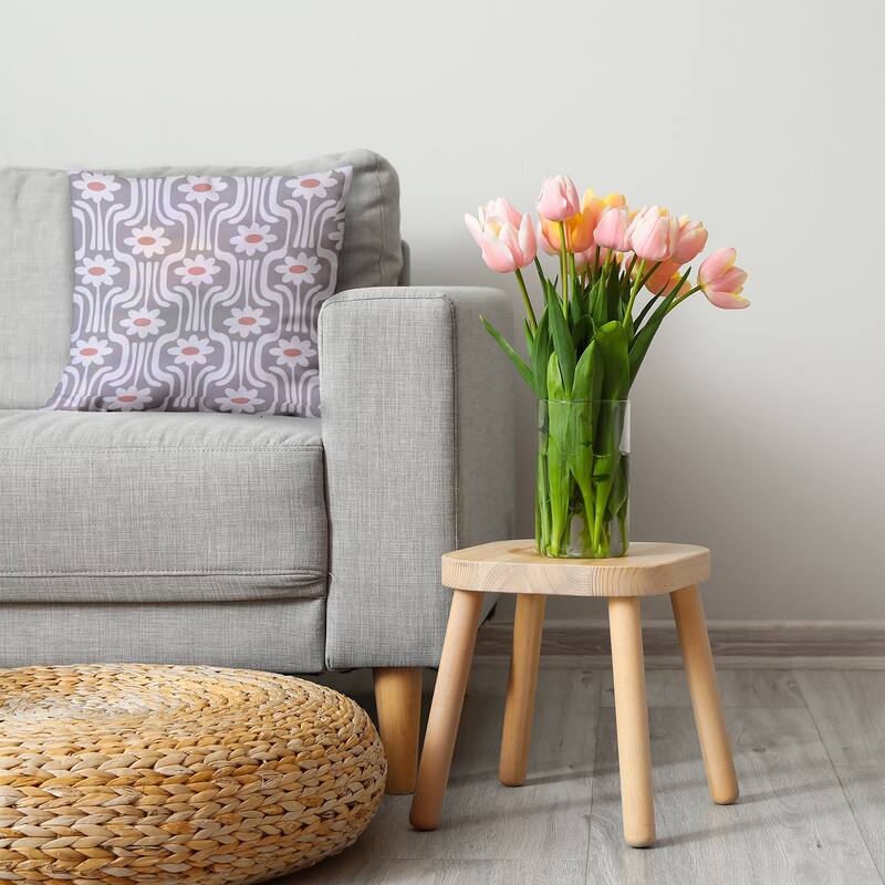 Daisys and Squiggles Decorative Throw Pillow