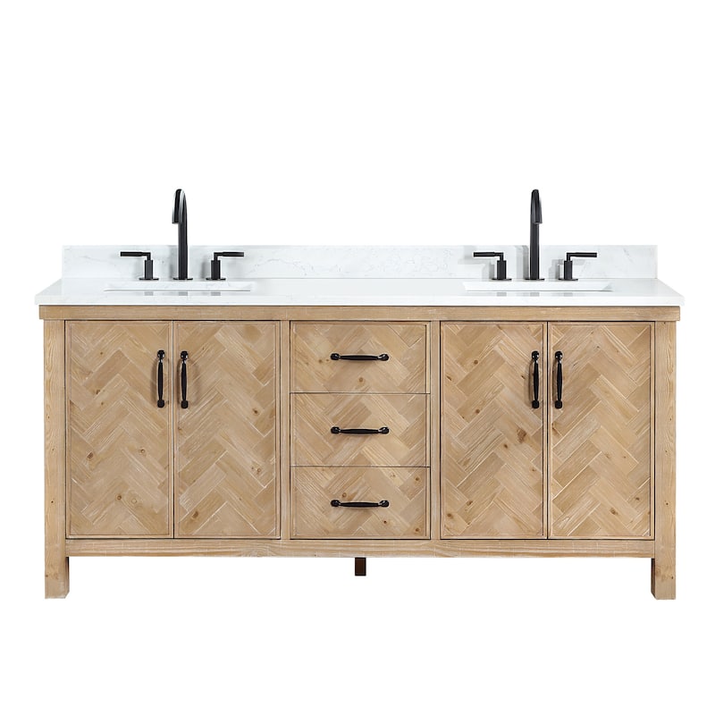 Miseno MV-NM-JAVI72-GWT Javier 72" Free Standing Double Basin Vanity - Antique Brown