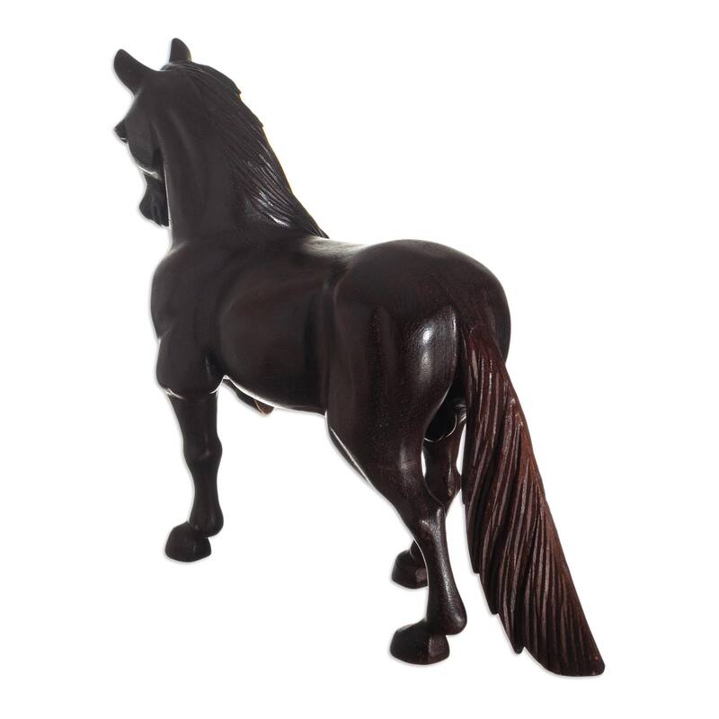 Novica Handmade Proud Peruvian Walking Horse Cedar Wood Sculpture