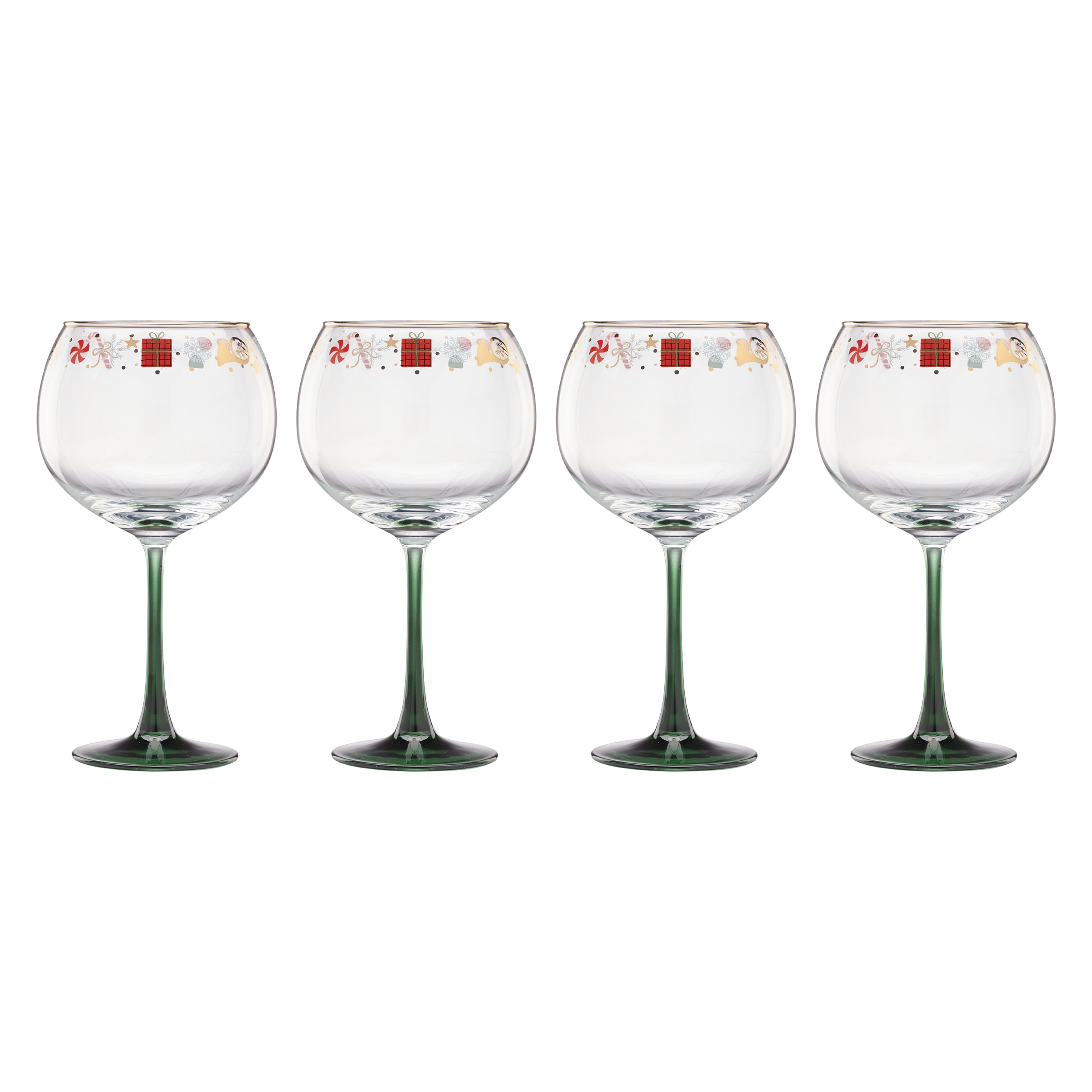 Lenox Nutcracker Ballet Balloon Wine Glasses, Set of 4 - 4" Round