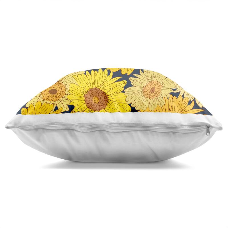 Stupell Charming Country Sunflowers Pattern Decorative Printed Throw Pillow Design by Sazerelli Designs