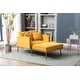 preview thumbnail 12 of 64, Velvet Upholstered Tufted Living Room Sleeper Sofa Chair With Rose Golden feet