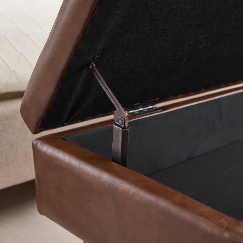 Teddy wool fabric, solid wood feet for solid weighing, and bed end stool with storage function