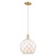 Option White Glass with White Rope / Champagne Bronze