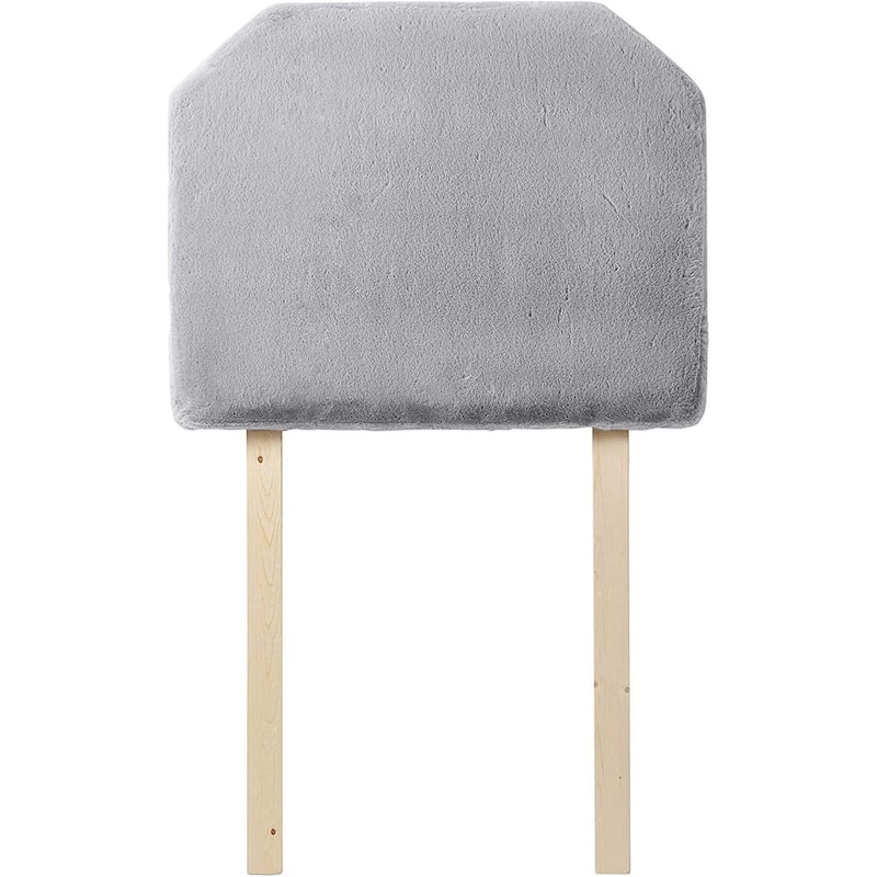 Mo' Bunny Love College Headboard with Legs - Plush Chunky - Gray