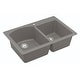 preview thumbnail 47 of 58, Karran Drop-In Quartz 33 in. 1-Hole 60/40 Double Bowl Kitchen Sink Kit