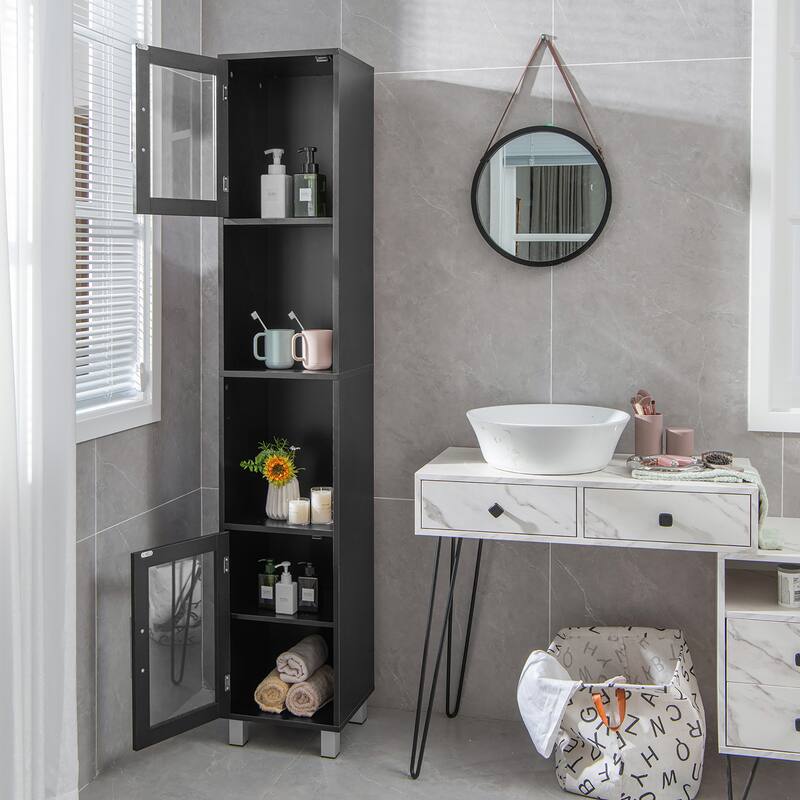 Costway 71'' Tall Tower Bathroom Storage Cabinet Organizer Display - See Details