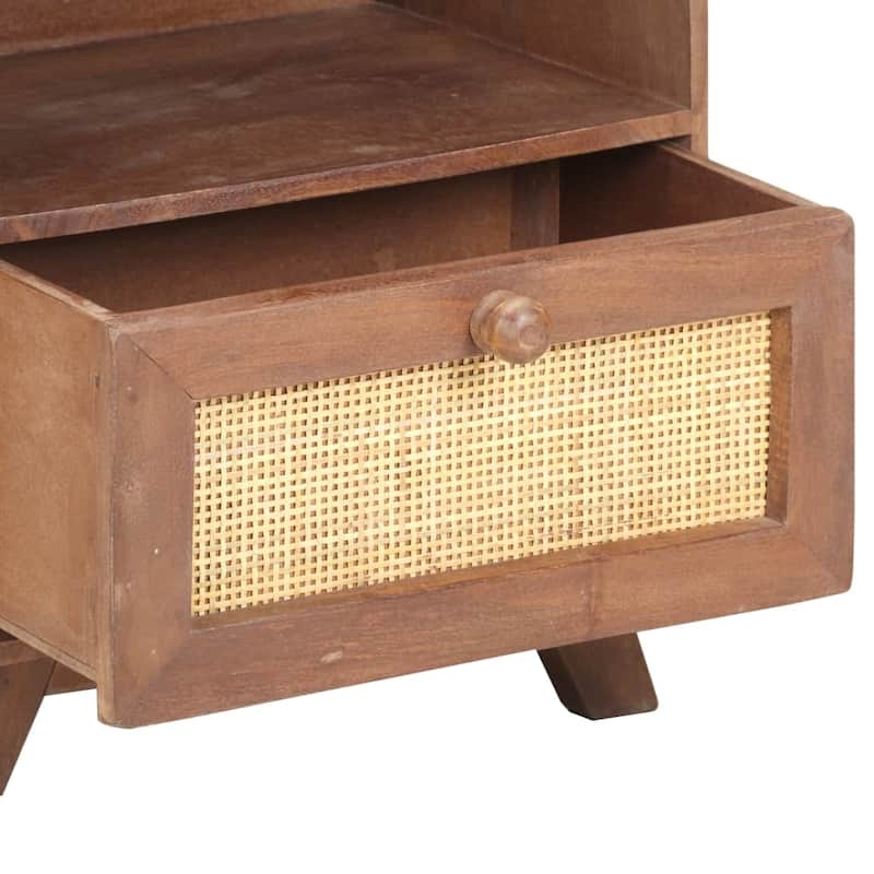 vidaXL Bedside Cabinet 15.7"x11.8"x19.7" Solid Mango Wood