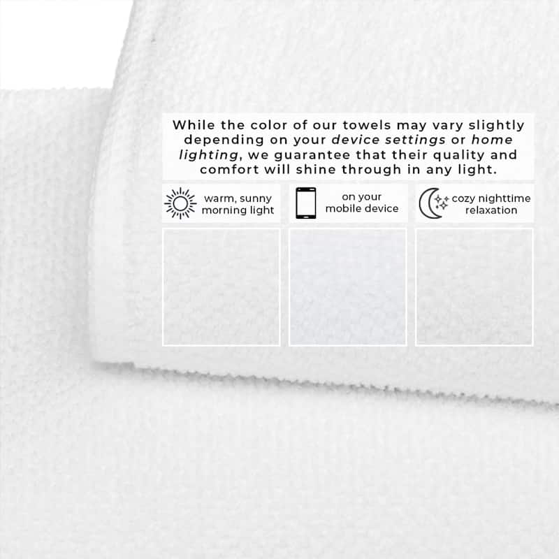 100% Cotton Acacia Collection Ultra Absorbant Popcorn Bath Towels